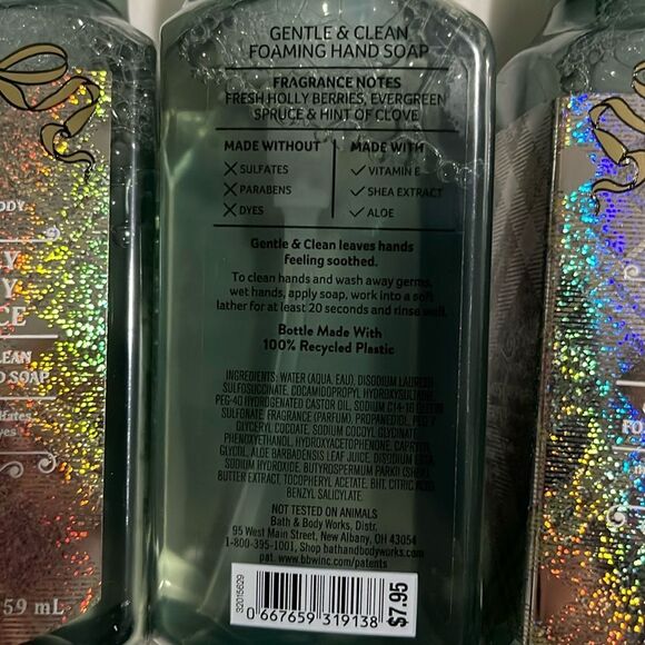 NEW- Bath & Body Works. 3 Holly Berry Spruce - Picture 3 of 3